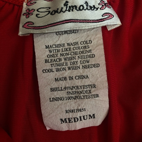 Womens Vintage Red Babydoll - Picture 4 of 4